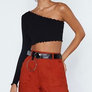 One Shoulder Crop Top Nasty Gal